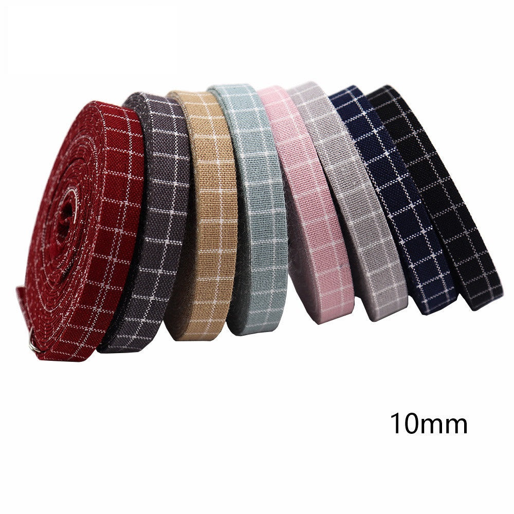 10mm/25mm/38mm Puuvillaneliöinen Patches-nauha 8 Väriä