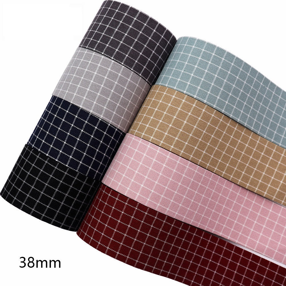 10mm/25mm/38mm Puuvillaneliöinen Patches-nauha 8 Väriä
