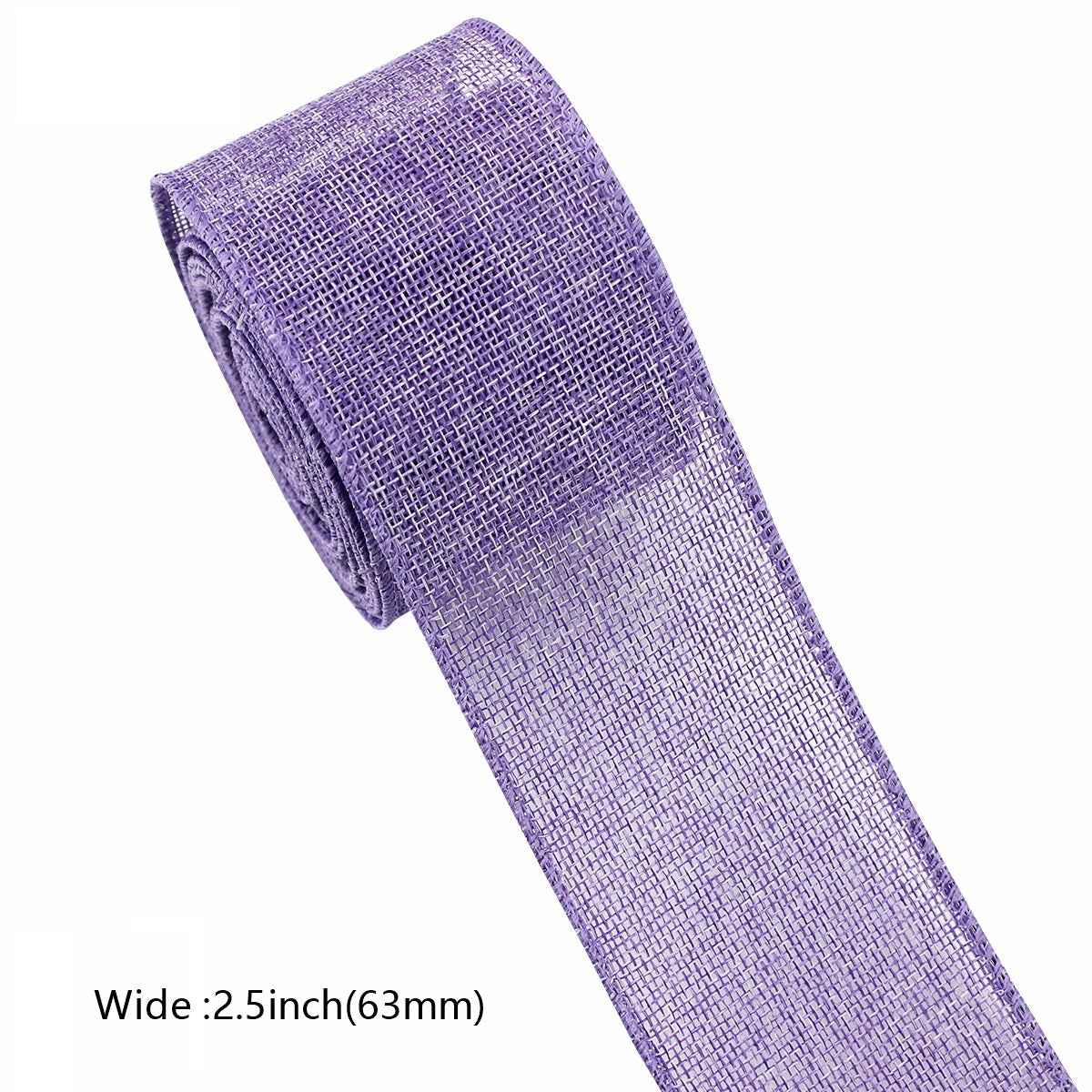 2.5 INCH Purple Butterfly Wire Edge Ribbon 2 Pack 5 Yards Per Roll