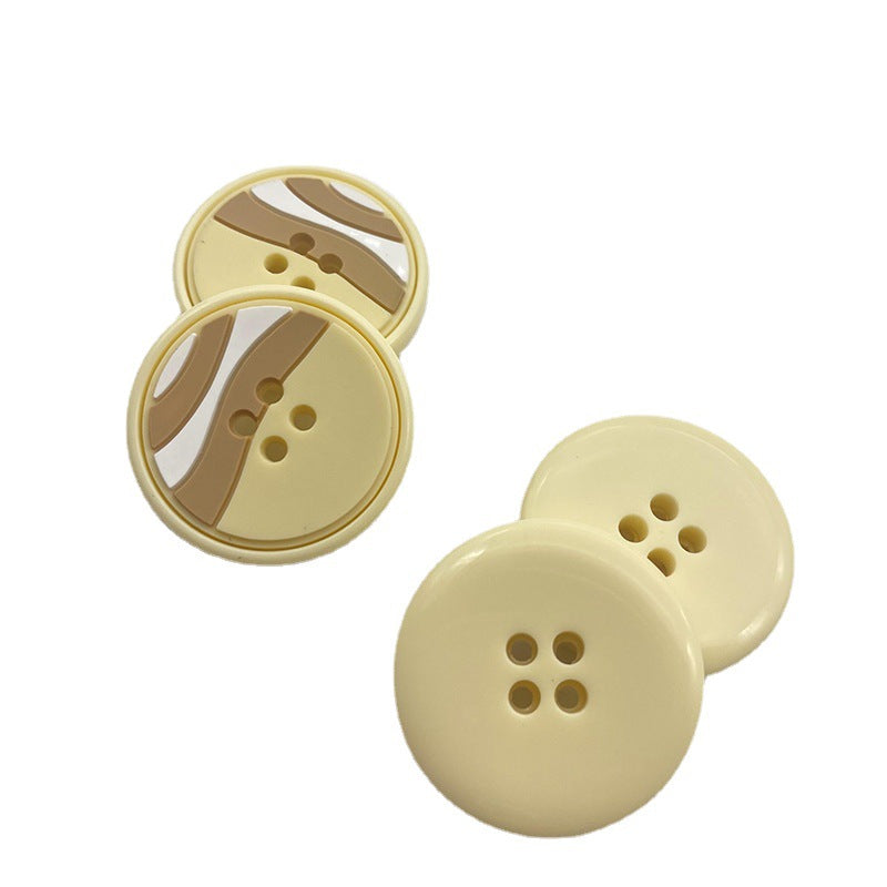 25/28mm Gummi Runde Harzknöpfe 48er Pack (4 gemischte Farben)