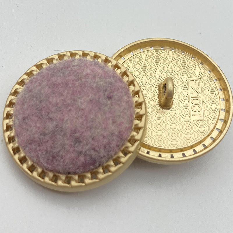 Botões de Metal com Base de Lã 25/28mm 50 Pacote (5 Cores)