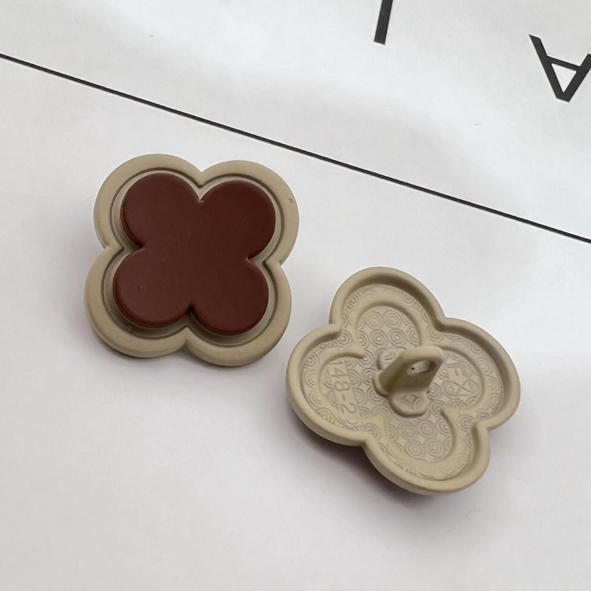 Botones de abrigo de metal en forma de flor 3D de 20/25 mm con capas pintadas, 12 piezas