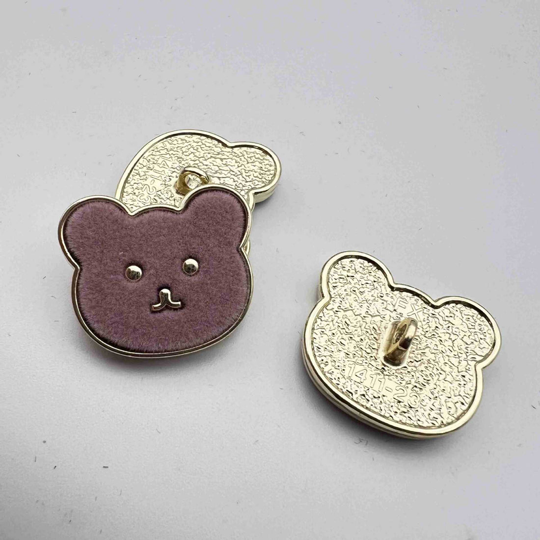 21.5mm Cute Bear Metal Shank Buttons 48 Pack(4 Colors)