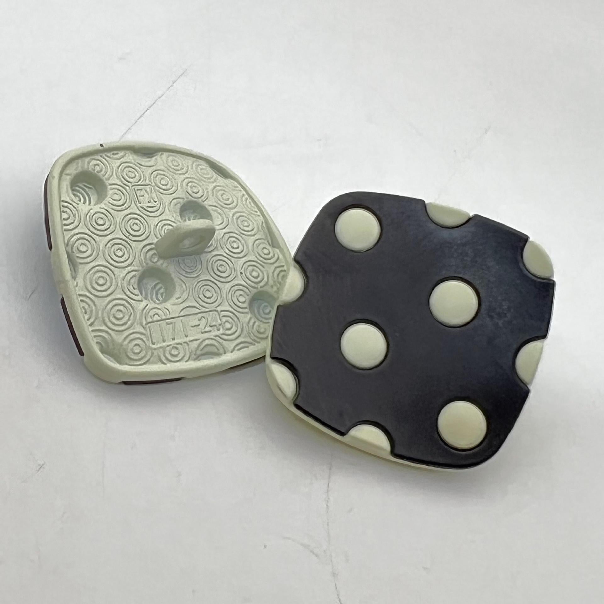 25mm DIY Színes Foltok Négyzetes Ívelt Fém Gombok 12db