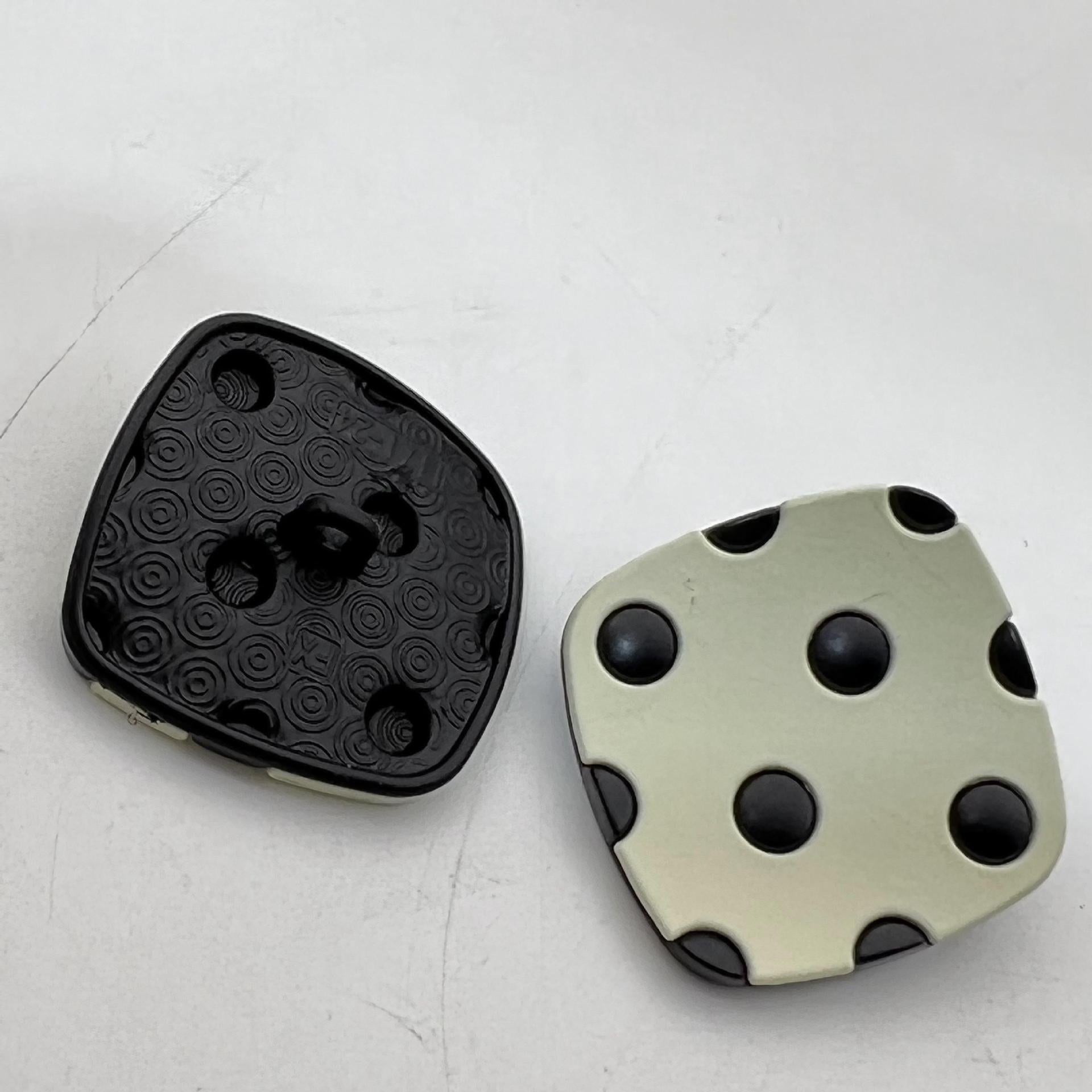 25mm DIY Színes Foltok Négyzetes Ívelt Fém Gombok 12db