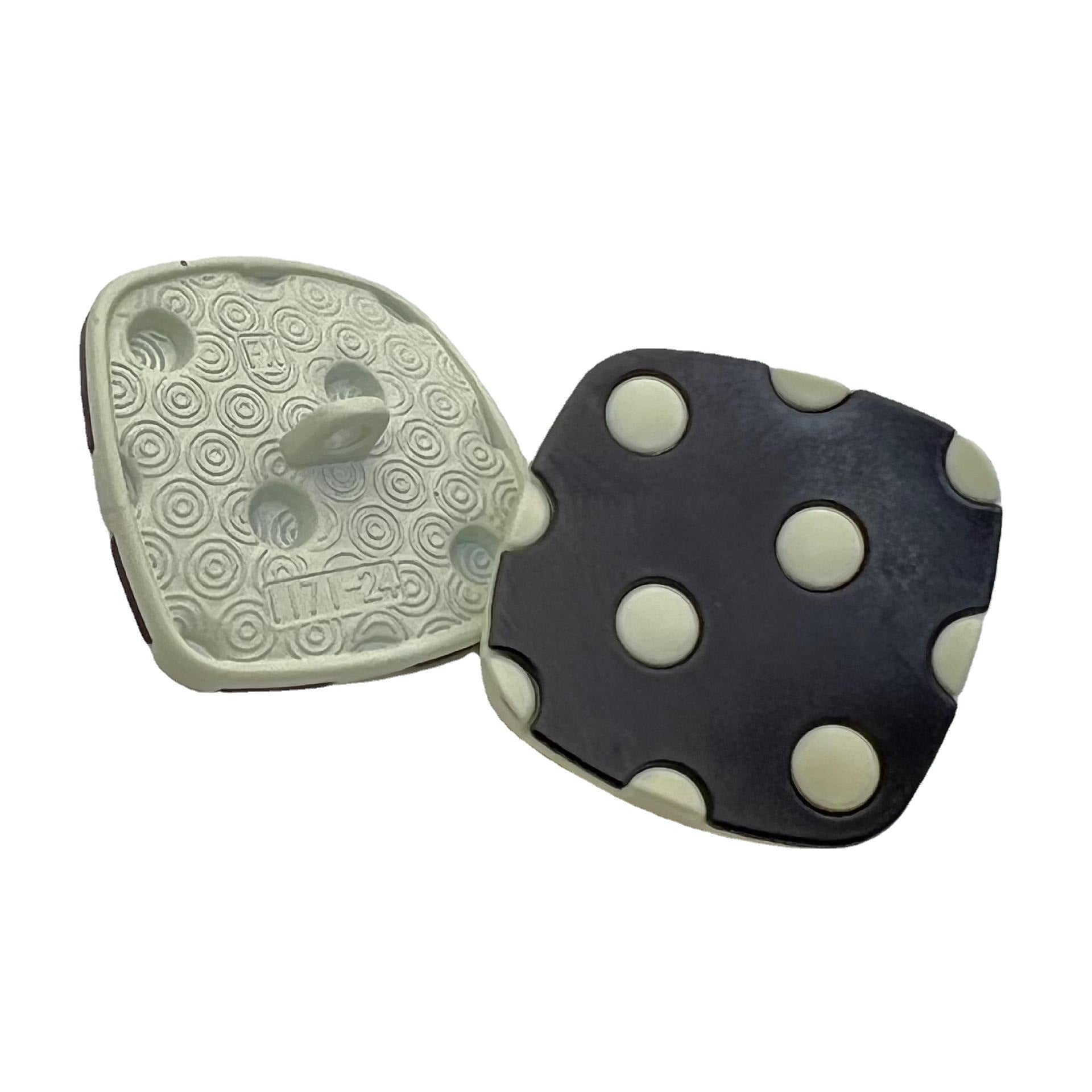 25mm DIY Színes Foltok Négyzetes Ívelt Fém Gombok 12db