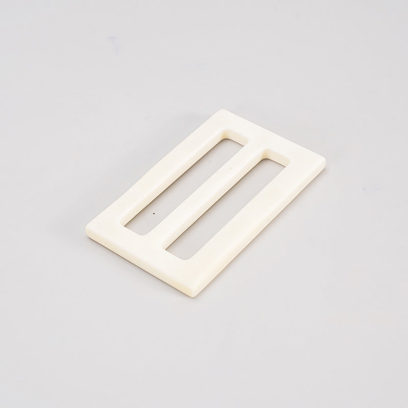 25/45mm White Bone Coat Belt Adjuster Buckle 2pcs