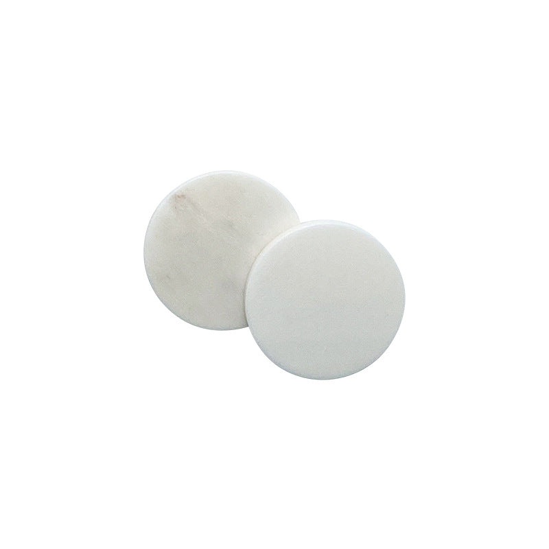 Botones de hueso de borde redondeado blanco con vástago de 24-40L 12 piezas