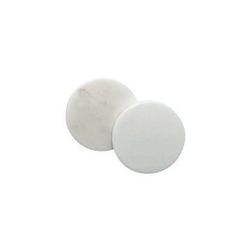 Botones de hueso de borde redondeado blanco con vástago de 24-40L 12 piezas
