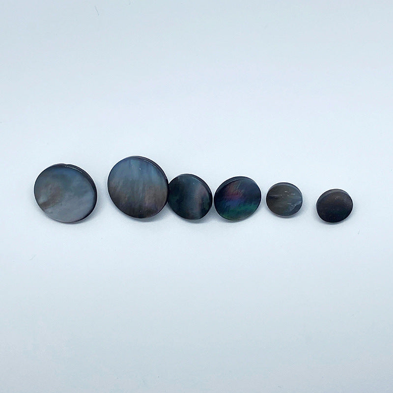 11.5-20mm Natural Black Shell Shank Buttons