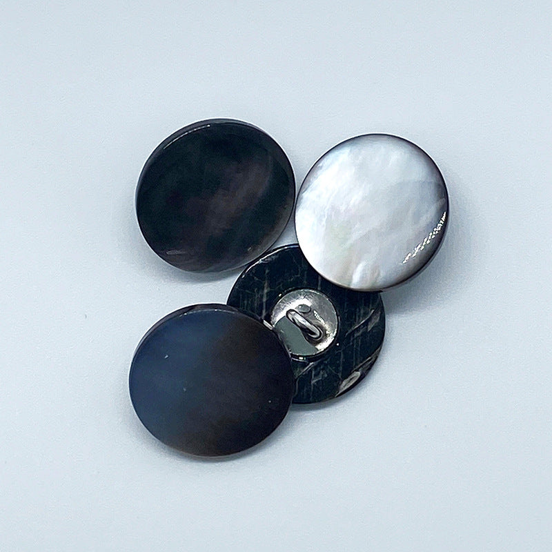 11.5-20mm Natural Black Shell Shank Buttons