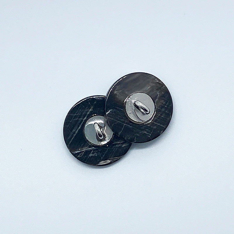 11.5-20mm Natural Black Shell Shank Buttons