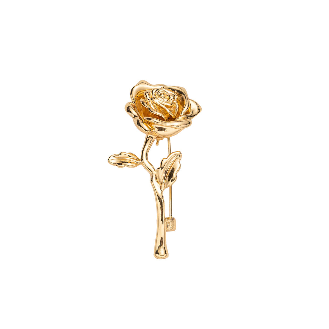 Golden Rose Brooch Corsage Lapel Pin 2pcs - Lots of Buttons