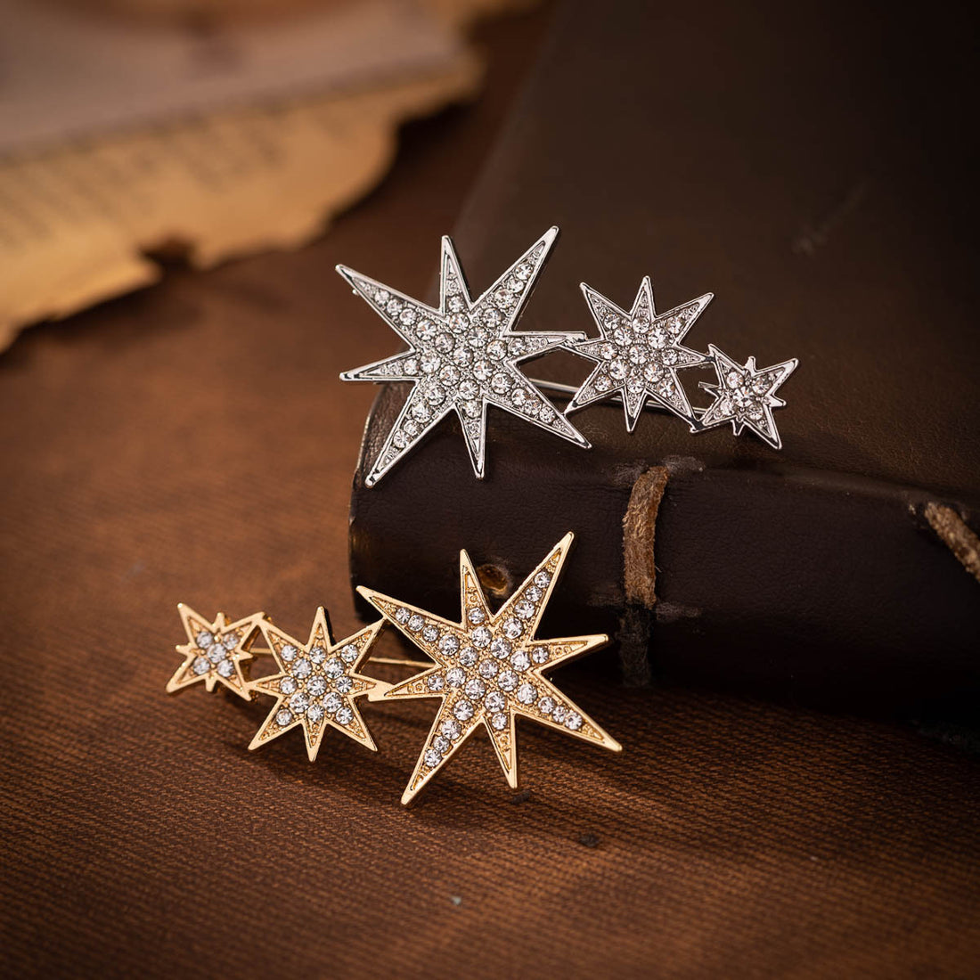 Eight-Pointed Star Pin Brooch for Men Suits 2pcs - Lots of Buttons