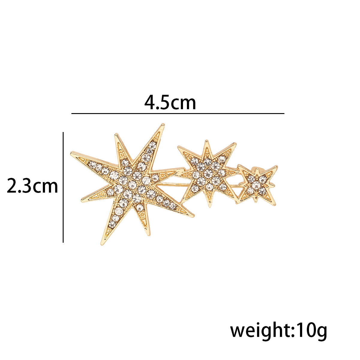 Eight-Pointed Star Pin Brooch for Men Suits 2pcs - Lots of Buttons