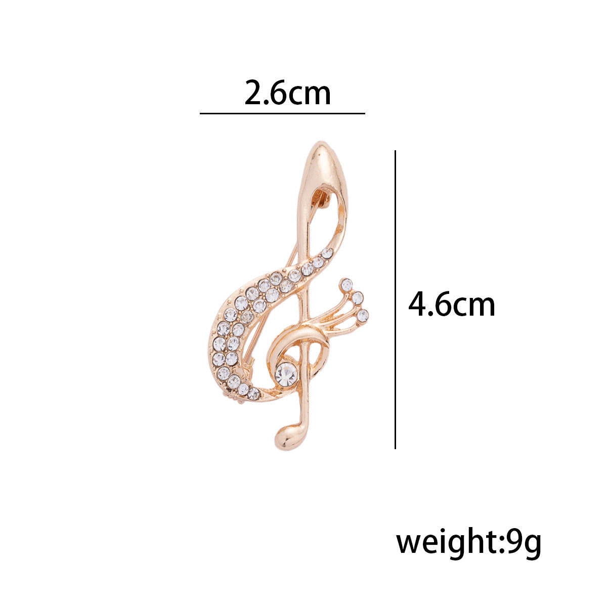 Diamond Musical Note Metal Brooch Retro Gift for Musicians 3pcs - Lots of Buttons