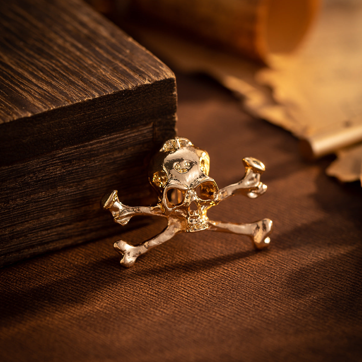 Punk Skeleton Skull Metal Brooch Medal Pin for Men Suit 5pcs - Lots of Buttons
