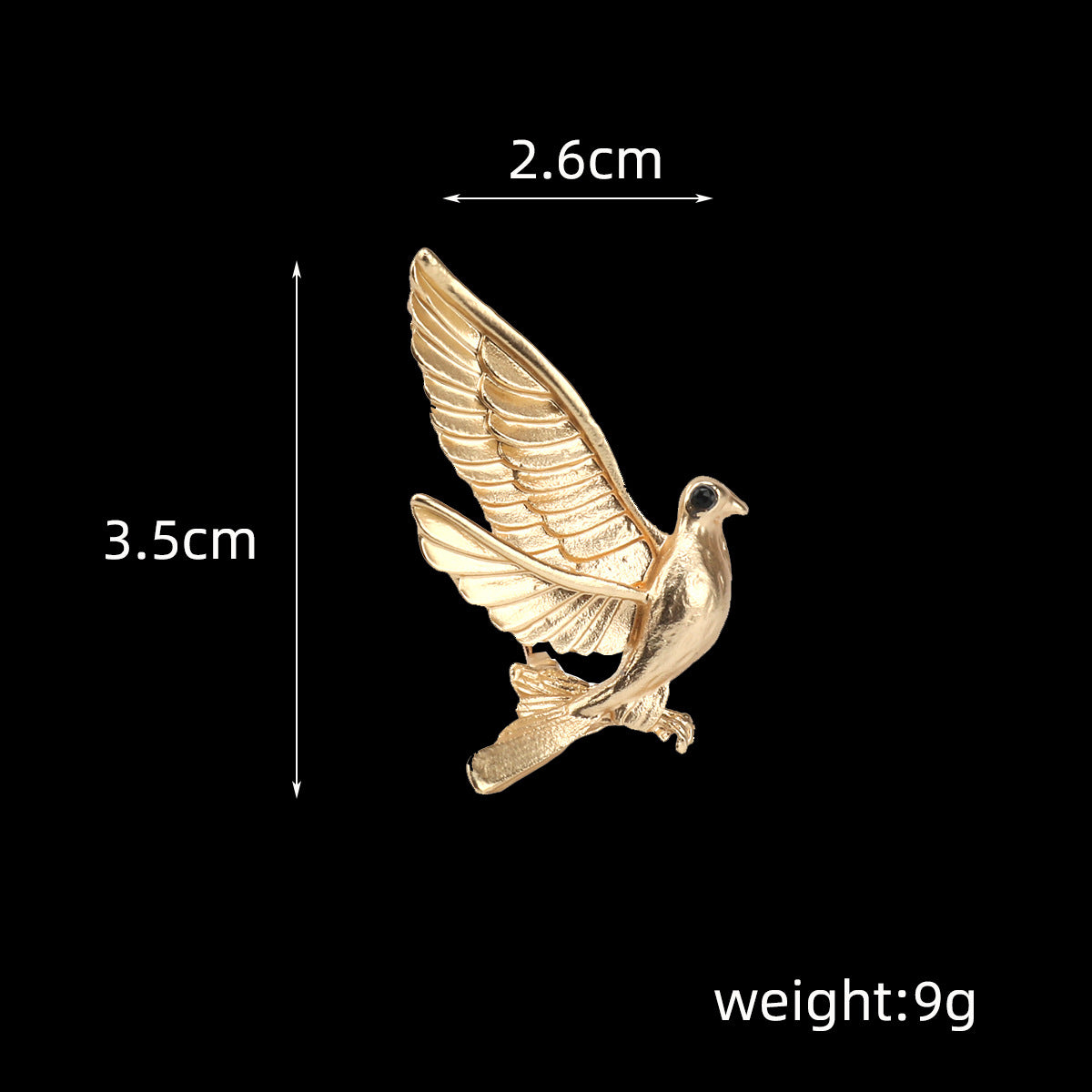 Dove Metal Brooch Pin for Men's and Women's Suits 5pcs - Lots of Buttons