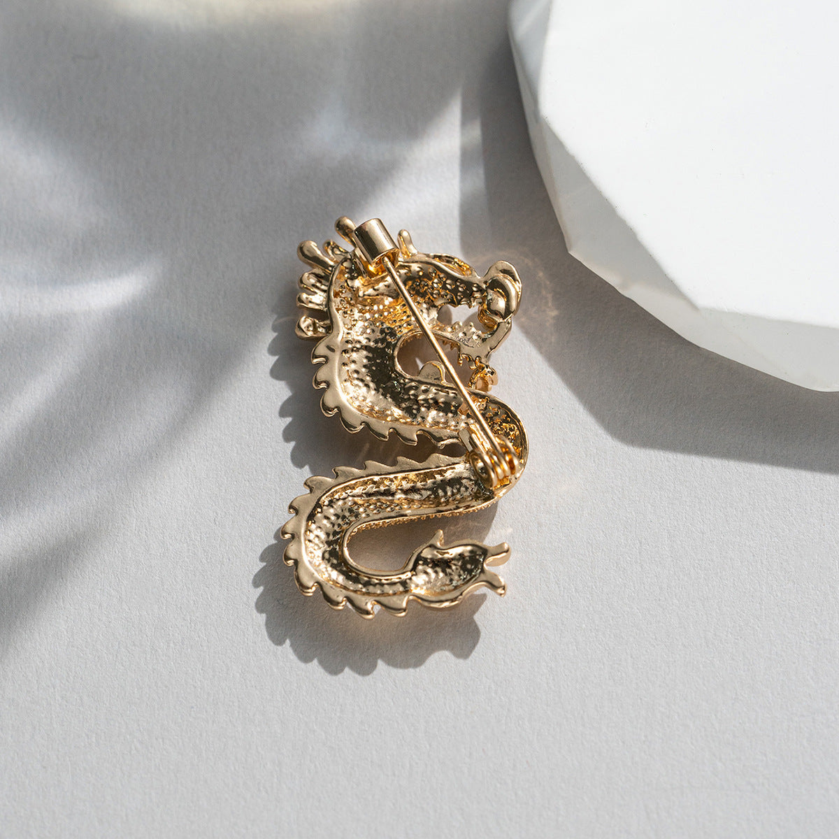 Chinese Style Dragon Metal Brooch Pin 4pcs - Lots of Buttons