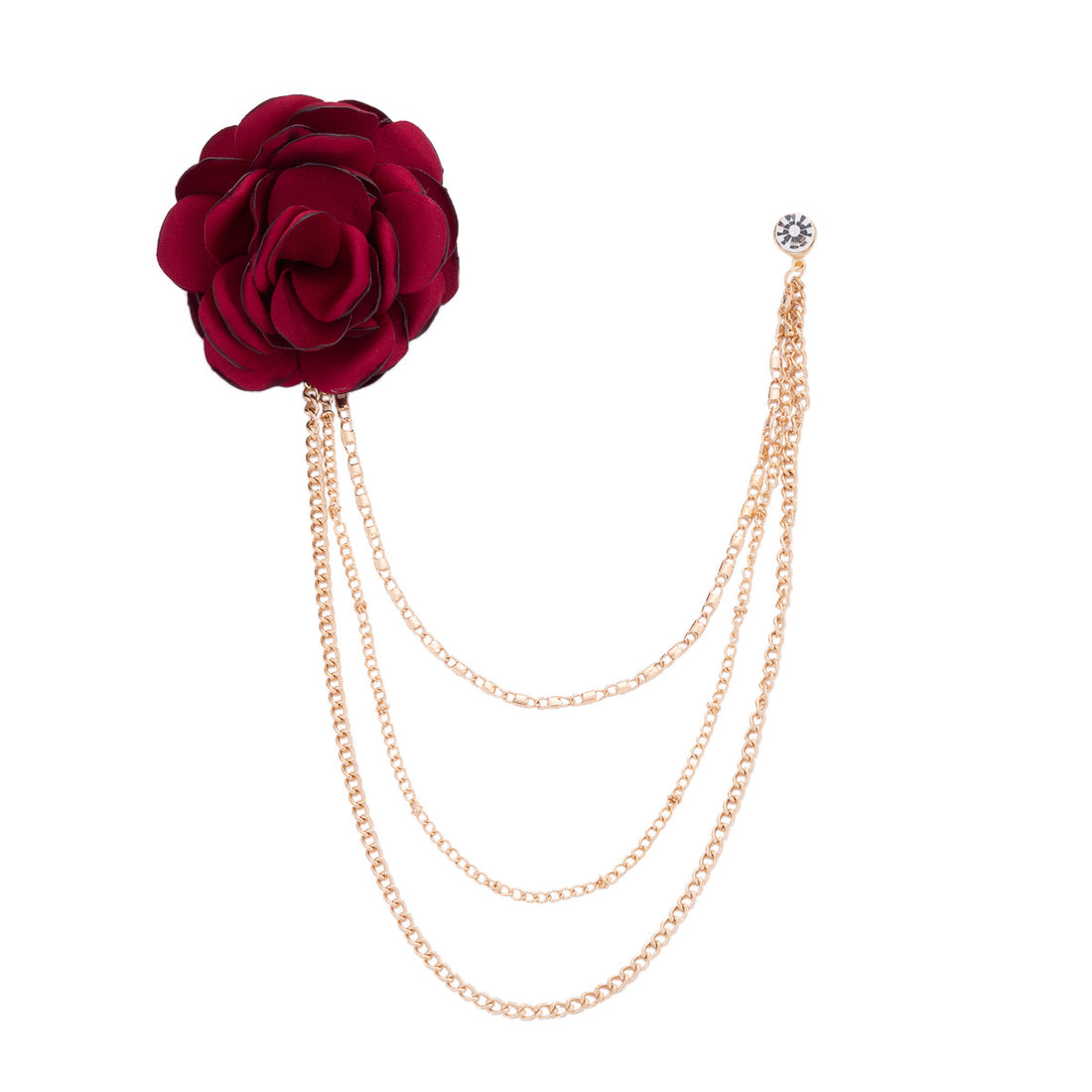 Luxurious Women's Fabric-Edged Flower Chain Brooch 2pcs - Lots of Buttons