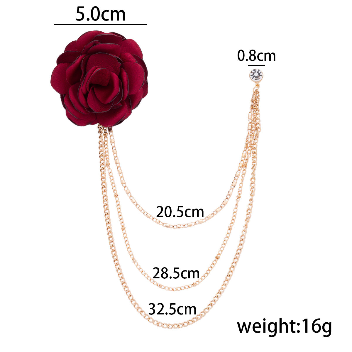 Luxurious Women's Fabric-Edged Flower Chain Brooch 2pcs - Lots of Buttons