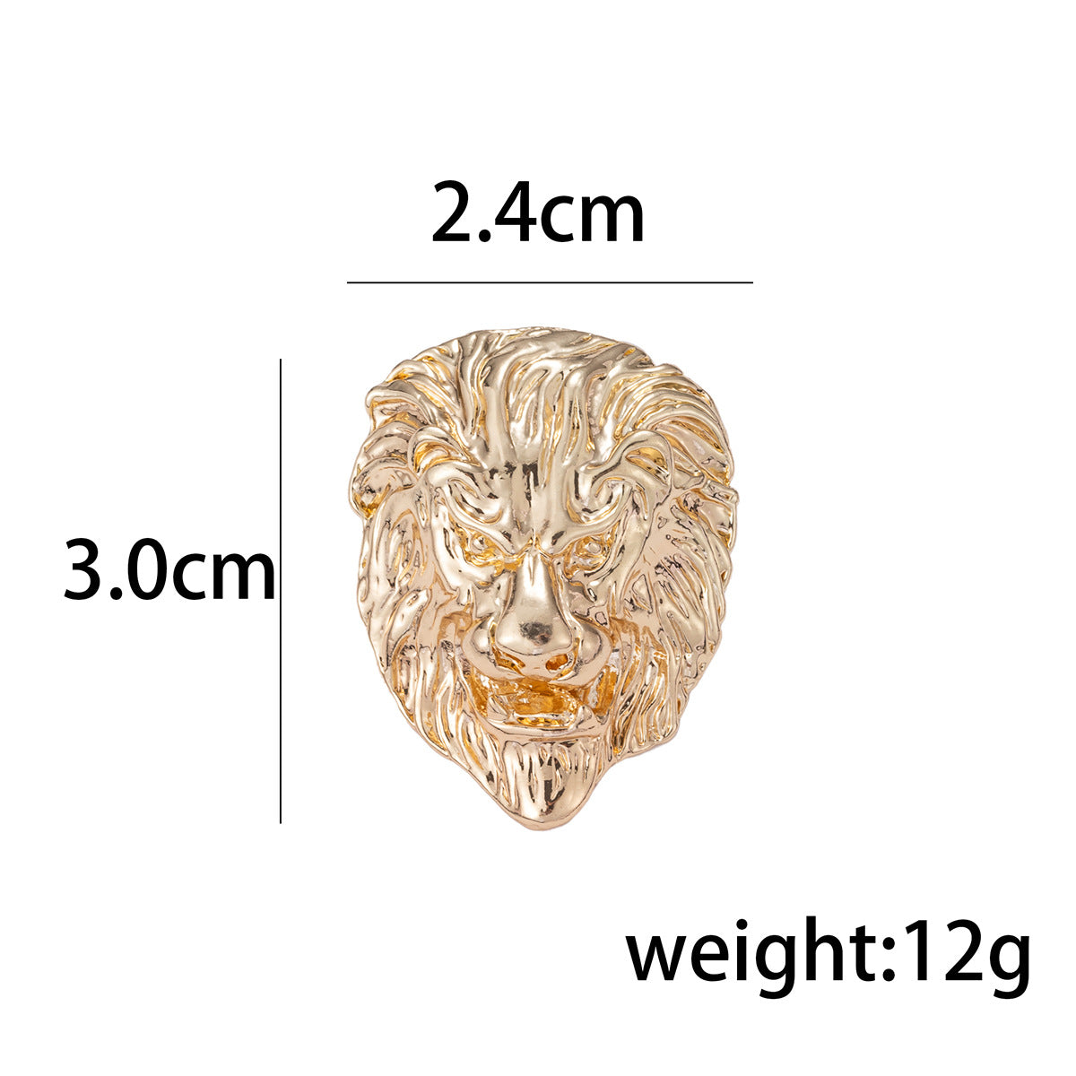 Lion Head Brooch for Men Retro Alloy Animal Pin 2 Pack - Lots of Buttons