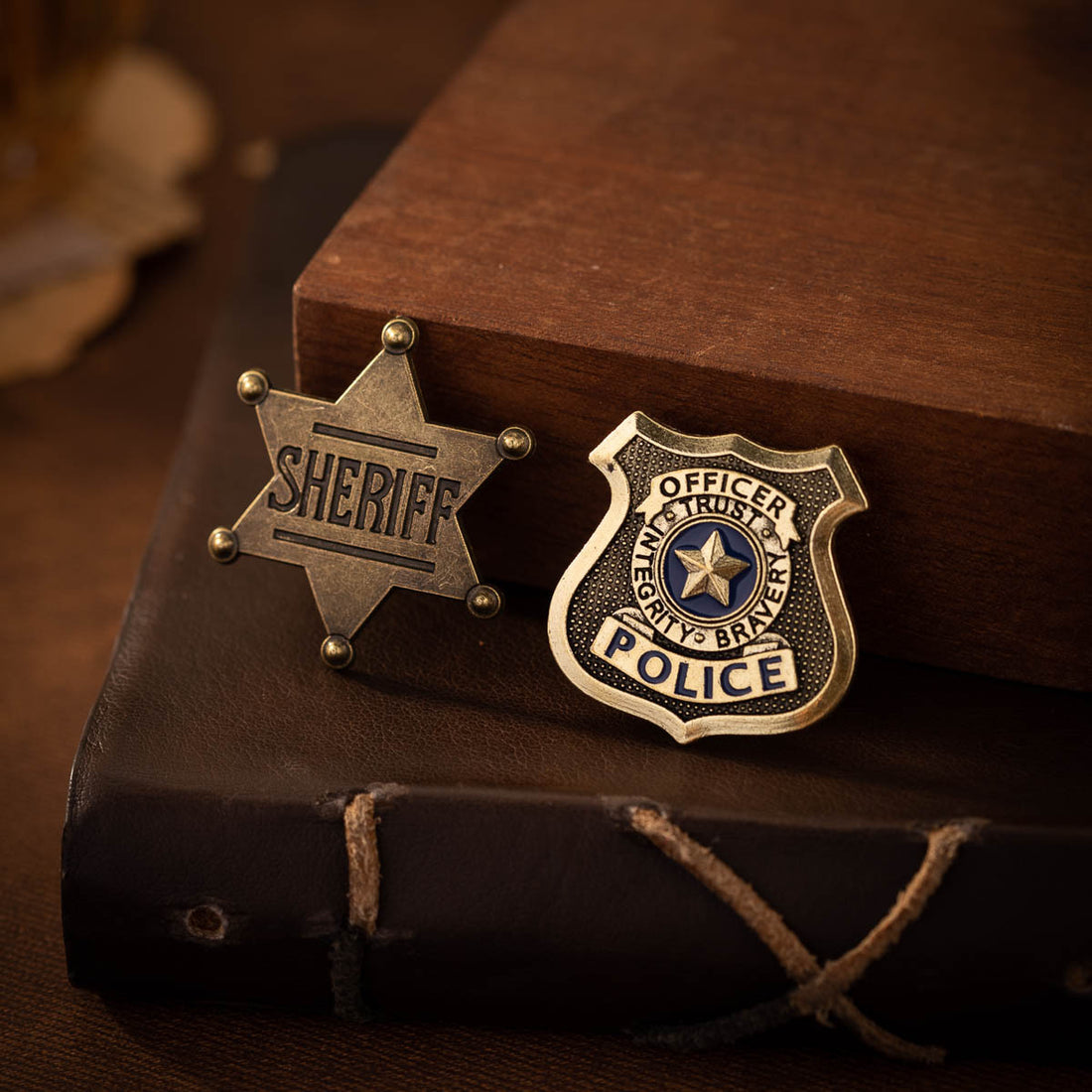 POLICE SHERIFF COSPLAY Clothing Brooch Badge Pin 6pcs - Lots of Buttons