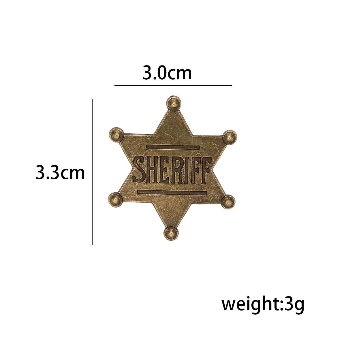 POLICE SHERIFF COSPLAY Clothing Brooch Badge Pin 6pcs - Lots of Buttons