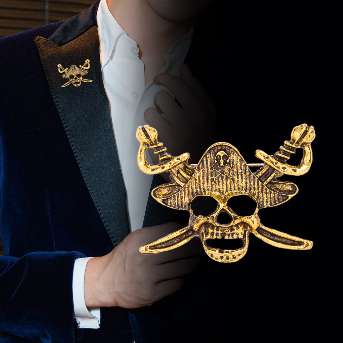 Hip Hop Rock Band Brooch - Skull Pirate Metal Pin Badge 6pcs - Lots of Buttons