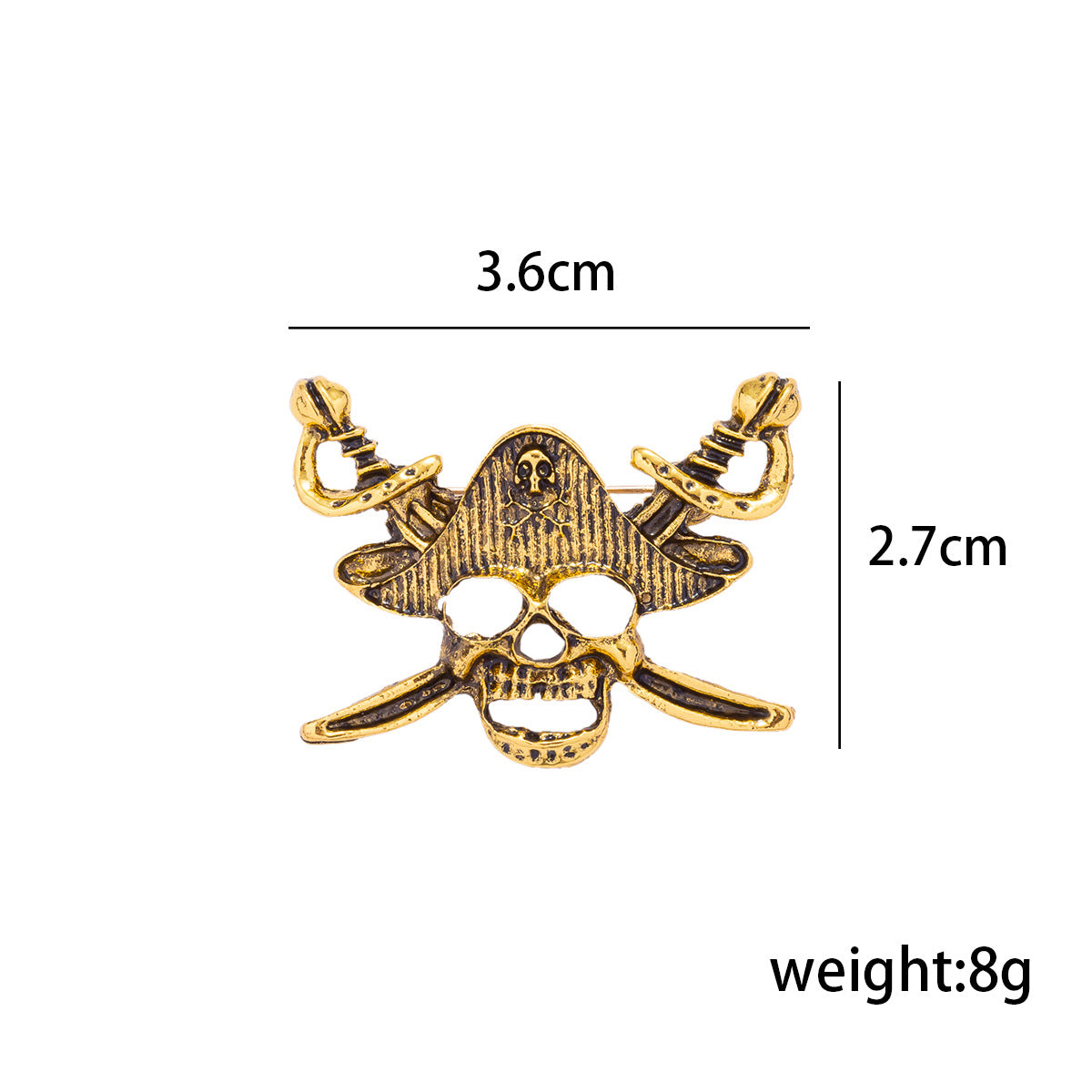 Hip Hop Rock Band Brooch - Skull Pirate Metal Pin Badge 6pcs - Lots of Buttons