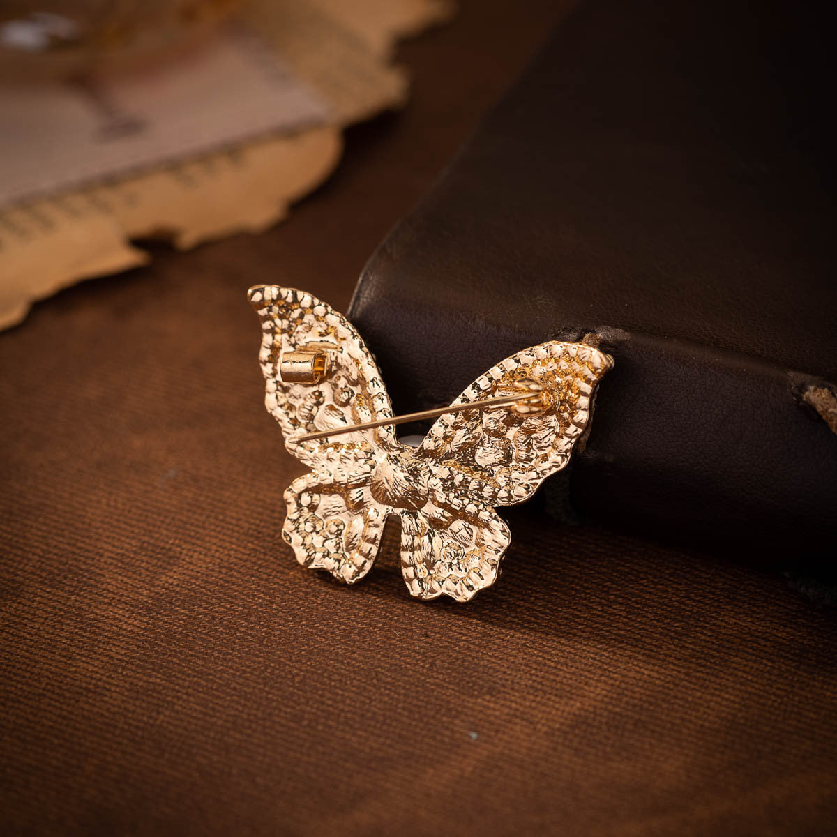 All-Diamond Pearl Butterfly Brooch Gold and Silver 4 Pack - Lots of Buttons