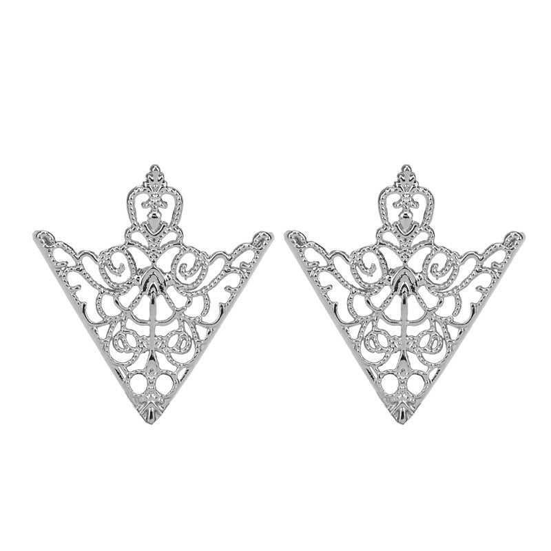 Hollowed Triangle Shirt Collar Clip Brooch for Men Women 4 Pack - Lots of Buttons