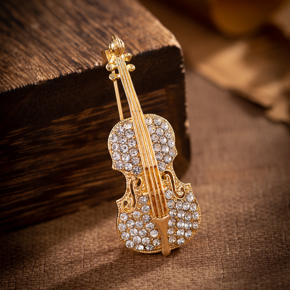 All-Diamond Musical Instrument Guitar Brooch 2 Pack - Lots of Buttons