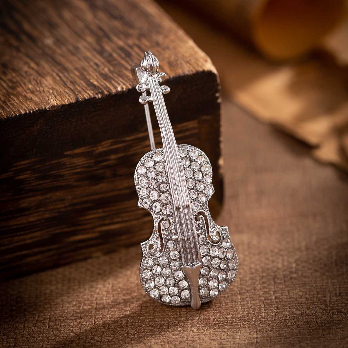 All-Diamond Musical Instrument Guitar Brooch 2 Pack - Lots of Buttons
