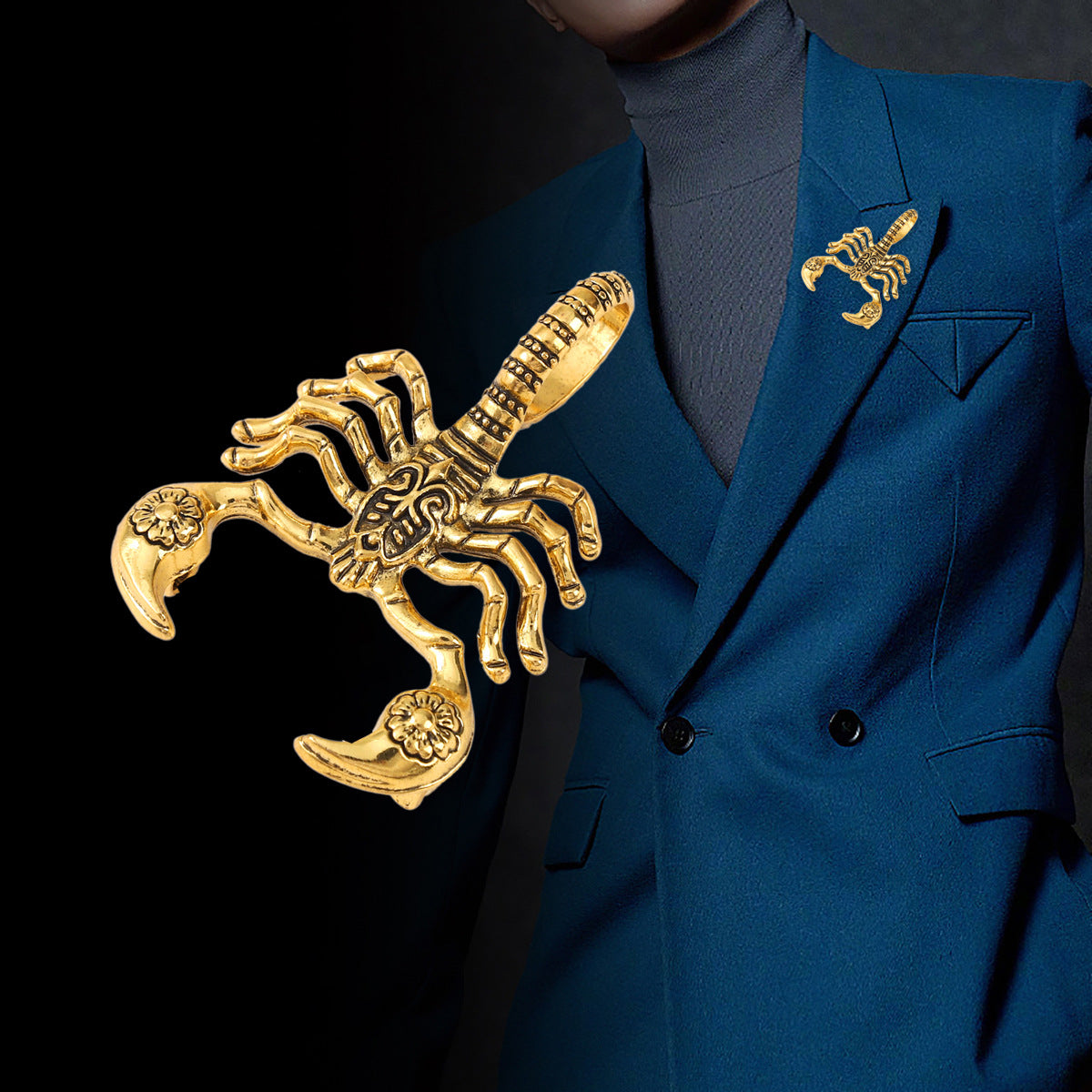 Vintage Creative Scorpion High-End Brooch Pin 4 Pack