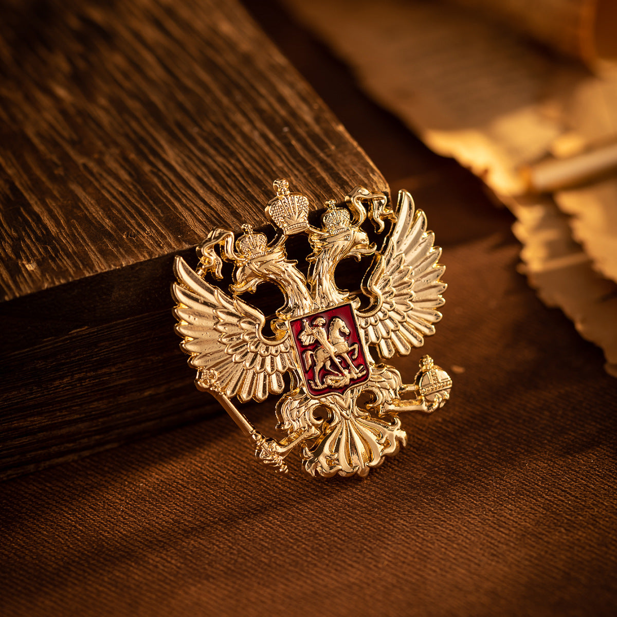 Creative Double-Headed Eagle Knight Brooch Pin 4 Pack - Lots of Buttons