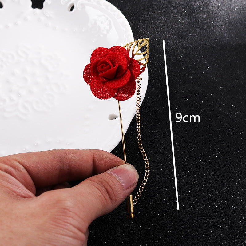 Handmade Leaf Vintage Brooch with Flower Chain 5pcs - Lots of Buttons