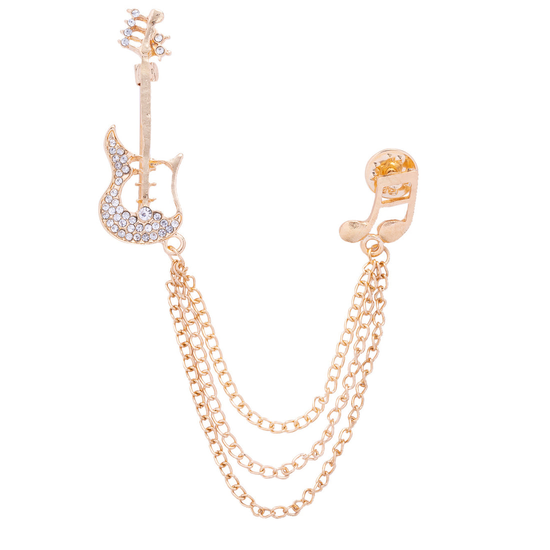 Guitar Note Men's Brooch Double Layer Tassel Pin 3pcs - Lots of Buttons