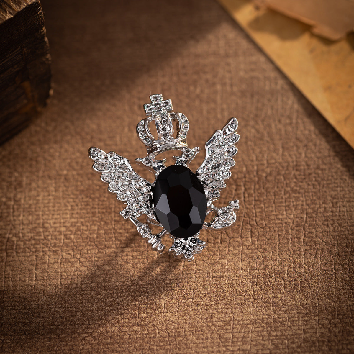 Men's Crystal Gemstone Winged Eagle Brooch - Shirt Lapel Pin 4pcs - Lots of Buttons