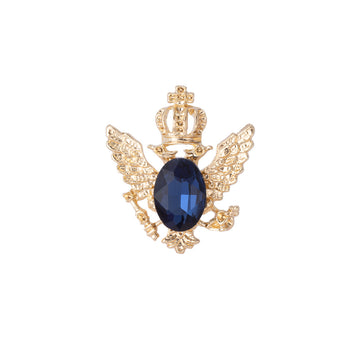 Men's Crystal Gemstone Winged Eagle Brooch - Shirt Lapel Pin 4pcs - Lots of Buttons
