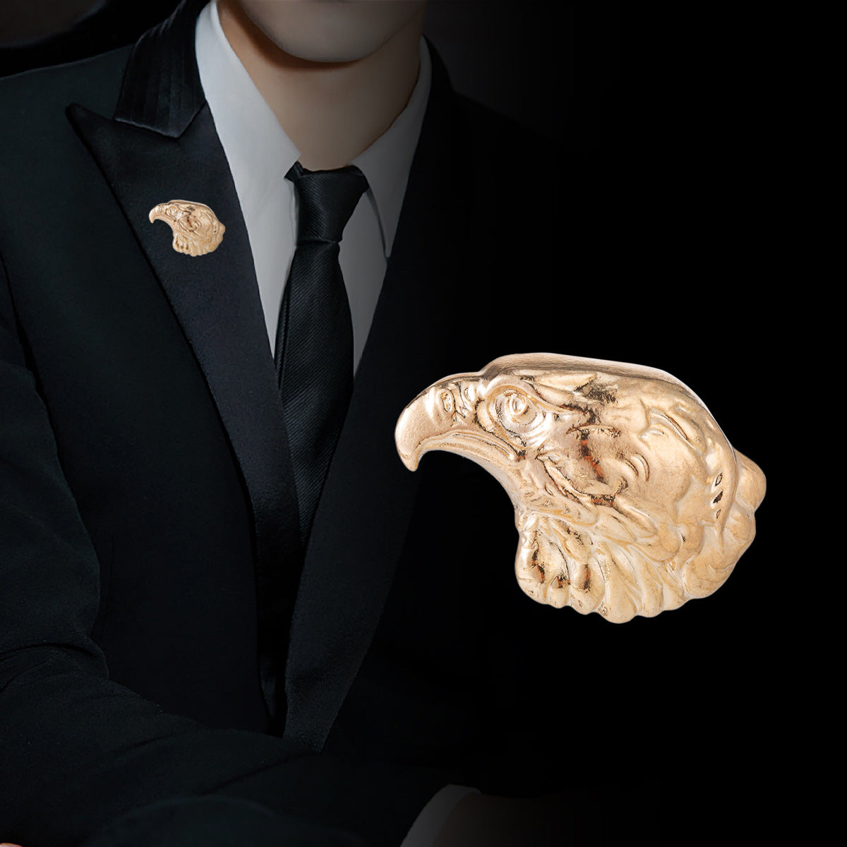 Eagle Head Men's Brooch Pin 3pcs - Lots of Buttons