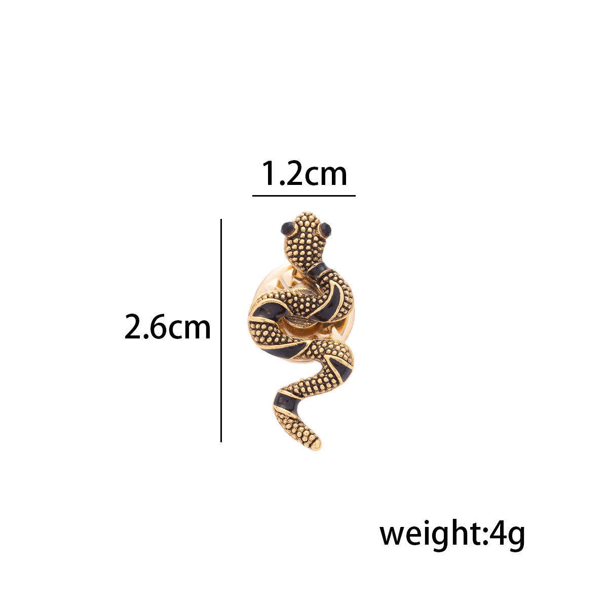 Mini Vintage Little Snake Brooch Men's Personality Pin 4pcs - Lots of Buttons