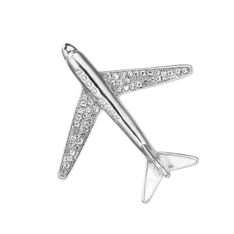 Fashion Airplane Brooch Premium Men's Suit Decoration Pin 2pcs - Lots of Buttons