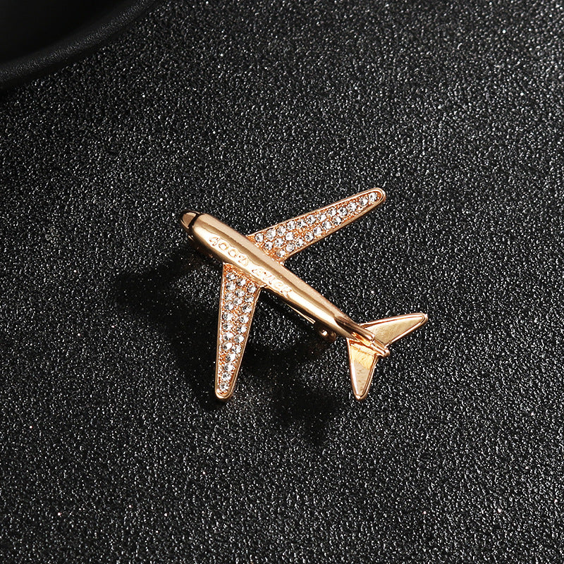 Fashion Airplane Brooch Premium Men's Suit Decoration Pin 2pcs - Lots of Buttons