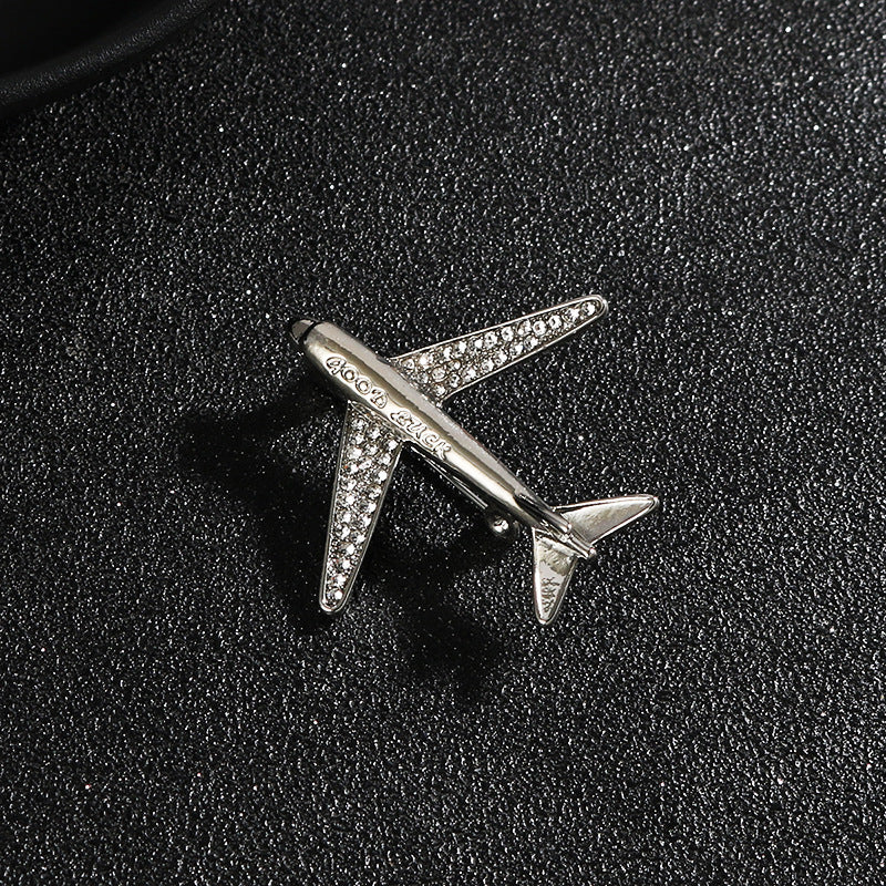 Fashion Airplane Brooch Premium Men's Suit Decoration Pin 2pcs - Lots of Buttons