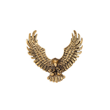 Vintage Gold Silver Retro Eagle Spread Wings Badge Brooch 3pcs - Lots of Buttons