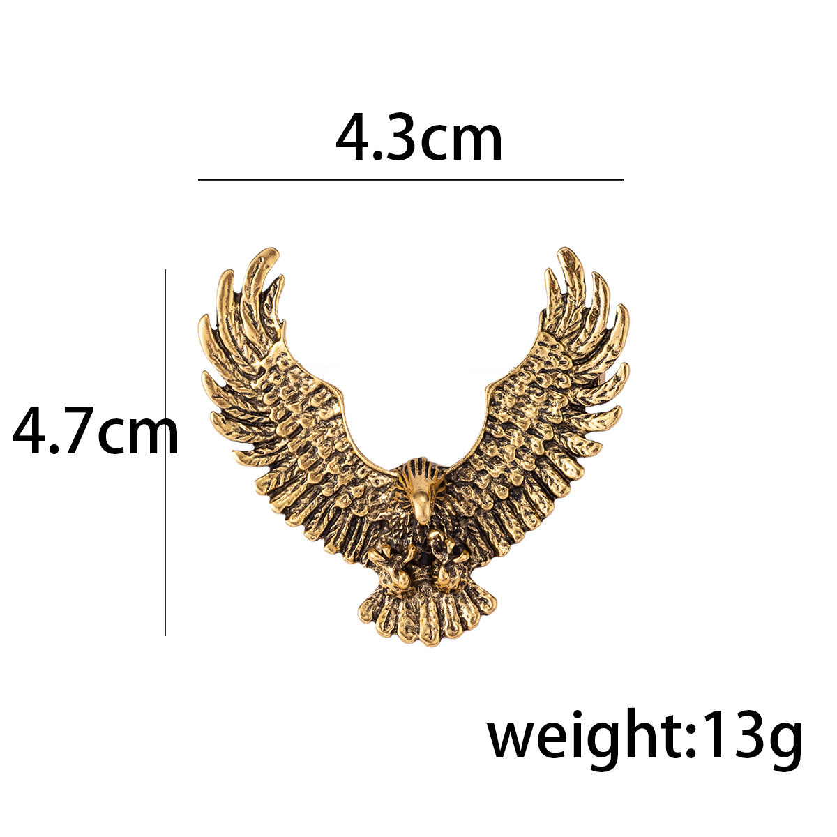 Vintage Gold Silver Retro Eagle Spread Wings Badge Brooch 3pcs - Lots of Buttons