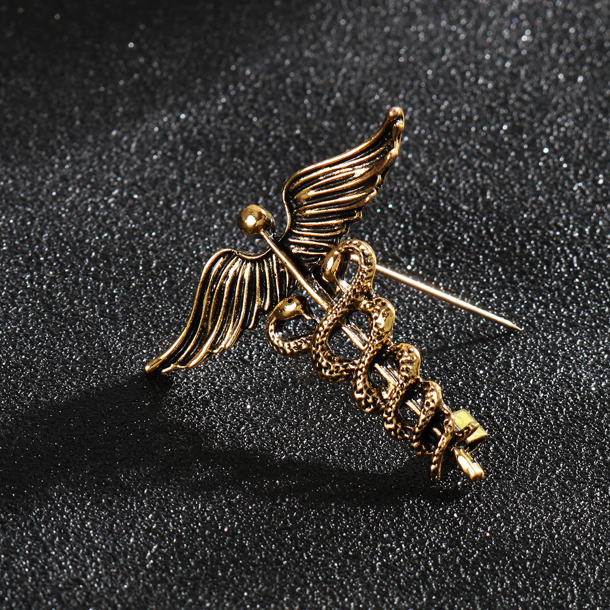 Vintage Gold Silver Angel Wings and Snake Men's Brooch Pin 4pcs - Lots of Buttons
