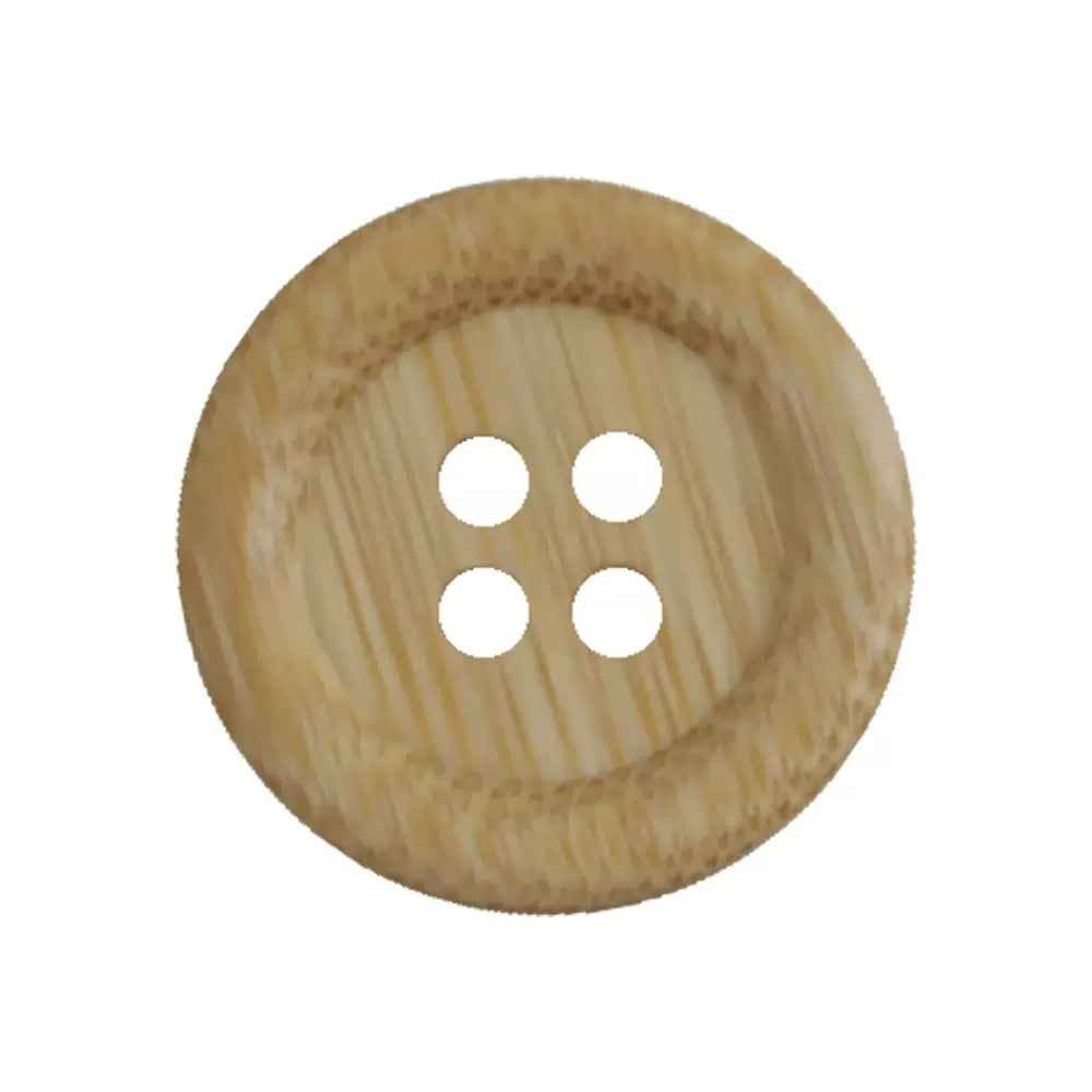 11.5-20mm Round 4 Hole Natural Bamboo Buttons for Children's Handicrafts 30pcs - Lots of Buttons