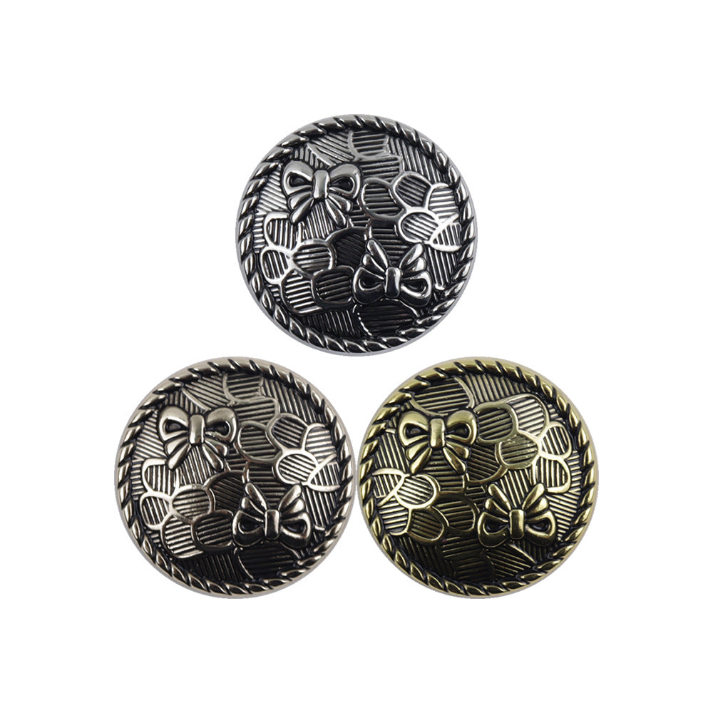 15/18/20/23mm Antik Arany Ezüst Fém Gombok Masni Minta 20db